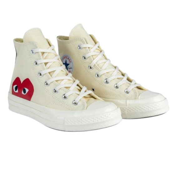 NEW Converse x Comme des Garçons High Top Sneakers - Picture 2 of 14